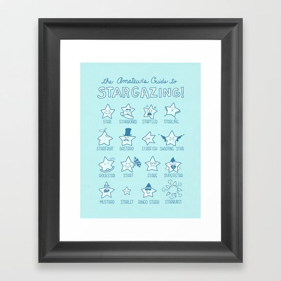 The Amateur's Guide to Stargazing Framed Art Print