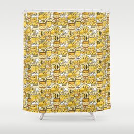Kawaii Honey Shower Curtain