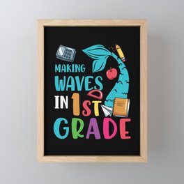Making Waves In 1st Grade Mermaid Framed Mini Art Print