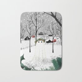 The Holly King Bath Mat | Seasonal, Berries, Christmas, Painting, Spirit, Pine, Holly, Solstice, Landscape, Ghost 