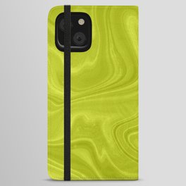 Chartreuse Swirl Marble iPhone Wallet Case