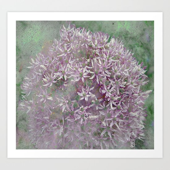 Textured Violet Alliun Art Print