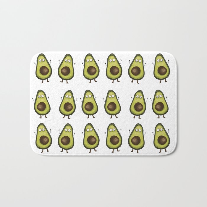 pattern happy avocado Bath Mat