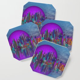 purple city - purple moon Coaster