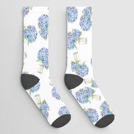 Blue Hydrangea, Still Life Socks