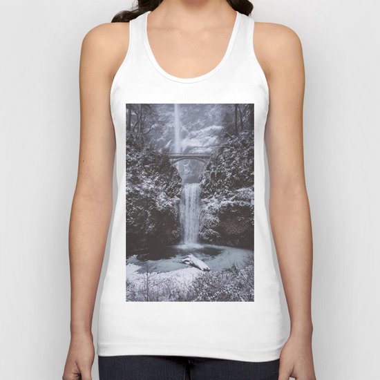 Winterland Waterfall #society6 Unisex Tank Top