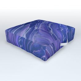 Lavender Blue Marble Abstraction Outdoor Floor Cushion
