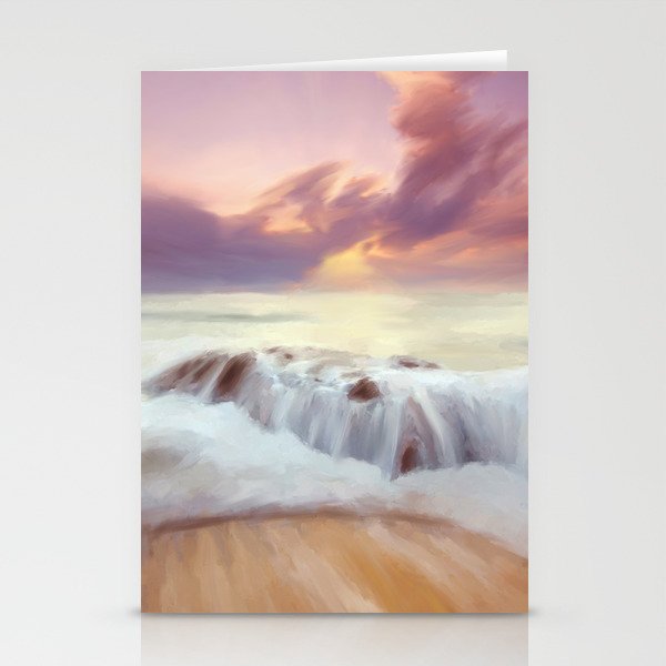 Sunset on the cliffs Stationery Cards