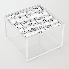 Stylized Music Paper Partition Pattern Acrylic Box