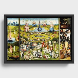 Bosch Garden Of Earthly Delights 3 Panel Framed Canvas