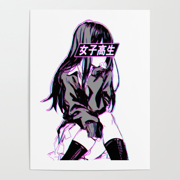 Aesthetic Anime Girl Pfp ,SAD JAPANESE ANIME AESTHETIC | Poster