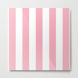 Stripes in Pink Metal Print