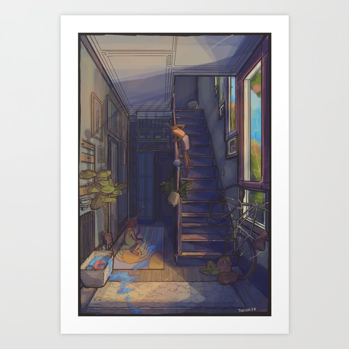 Sunlight through the Stairs Art Print