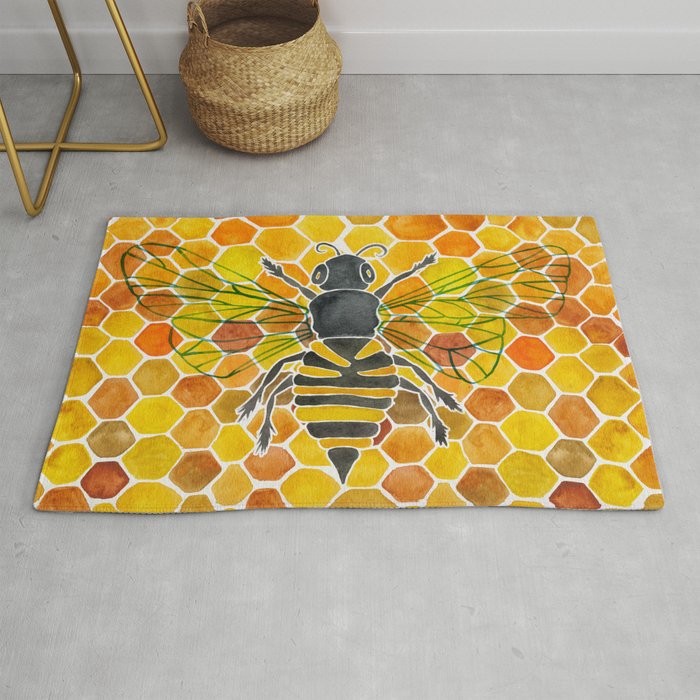 Bee & Honeycomb Rug
