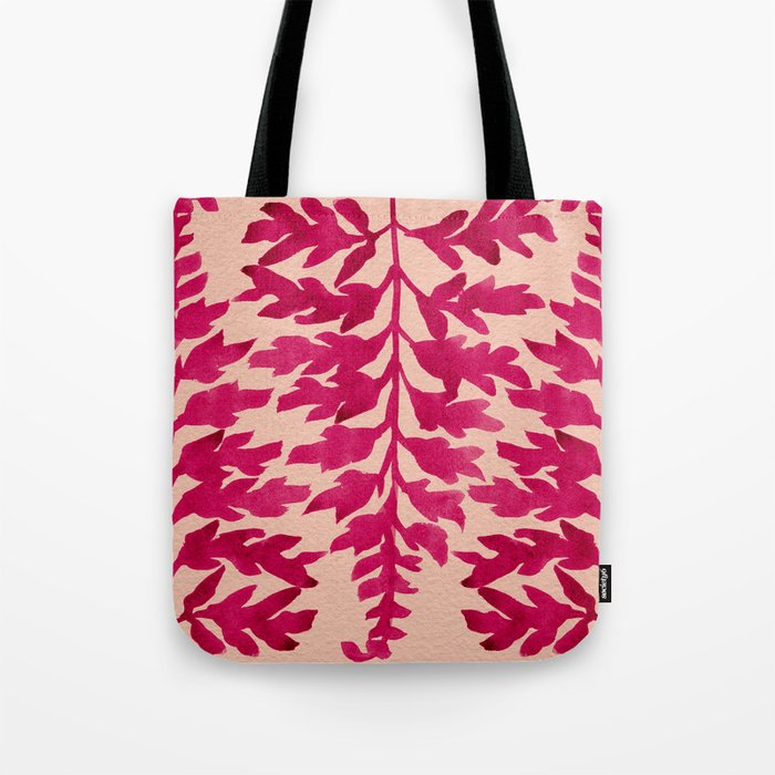 Pink Fern Tote Bag
