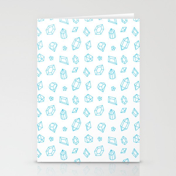 Turquoise Gems Pattern Stationery Cards