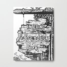 WELCOME HOME - Adirondack Mountains Decor - Original Ink Drawing - Adirondacks Metal Print | Upstatenewyork, Rusticdecor, Wilderness, Adk, Drawing, Adirondackpark, Originalartwork, Adirondack, Adirondackmountains, Mountains 