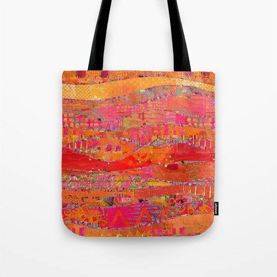 Firewalk Abstract Art Collage Tote Bag