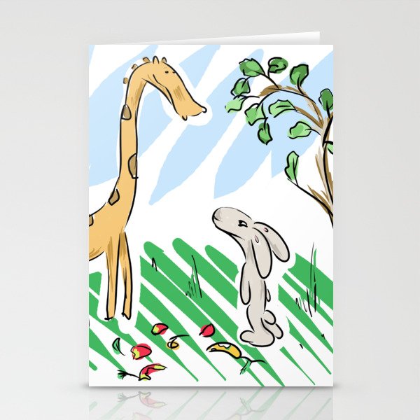 Bunny and Giraffe Stationery Cards