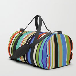 Eclectic Vintage Stripe Duffle Bag | Pillow, Repeatpattern, Cottage, Curtains, Graphicdesign, Summer, Vintage, Phonecase, Digital, Geometric 