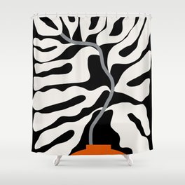 abstract fern in the pot  Shower Curtain