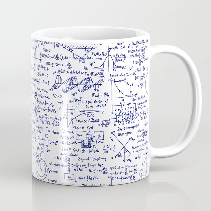 Physics Equations in Blue Pen Coffee Mug