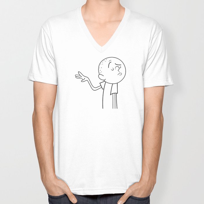 Karl Pilkington V Neck T Shirt by Koichi Endo Society6