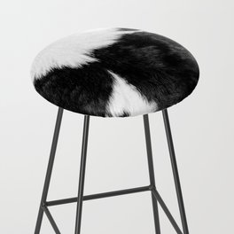 Farmhouse Cowhide in Black and White Bar Stool