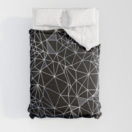 Black and White Geometric constellation  Comforter