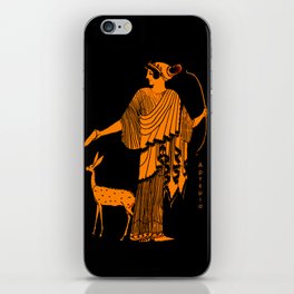 Artemis red figure ancient Greek design iPhone Skin