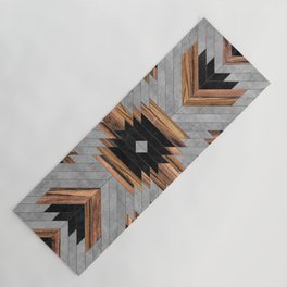Urban Tribal Pattern No.6 - Aztec - Concrete and Wood Yoga Mat