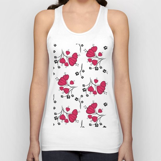Abstract floral pattern. Unisex Tank Top