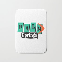 Palm Springs Retro Sign Bath Mat | Mcm, Retrostyle, Palmspringsmcm, Vintagelove, California, Fiftiesstyle, Vintagestyle, Modernart, Mcmstyle, 50S 