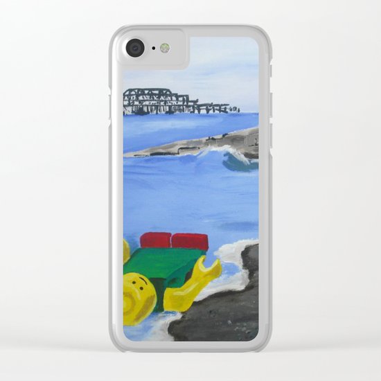 Lego Beach Acrylics Impressionist Fine Art Clear iPhone Case