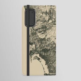 San Diego Vintage Map - USA City Map Drawing Android Wallet Case
