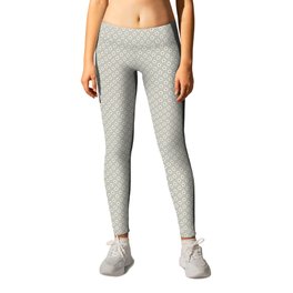 White Flowers on a Smoky Background Leggings