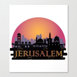 Jerusalem Old City Skyline - Israel Travel Canvas Print