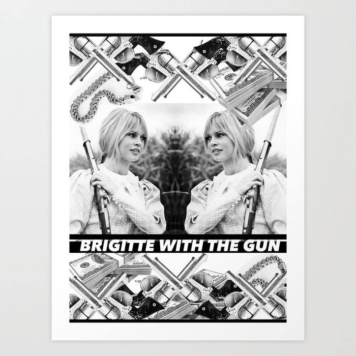 Brigitte with the Gun Art Print