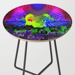 Neon Cat Laser Light Show Side Table