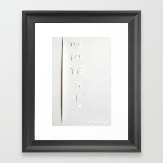 White Space Framed Art Print