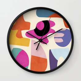 mid century modern abstract 9 Wall Clock