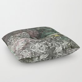 Floral Shadows Floor Pillow