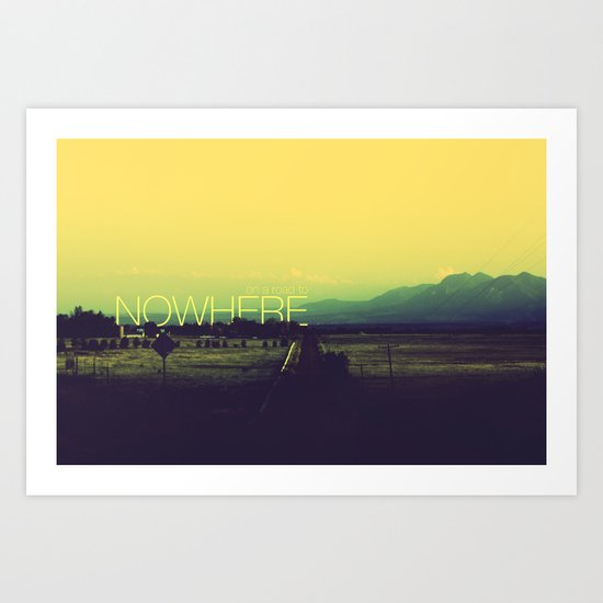 On a road to nowhere Art Print