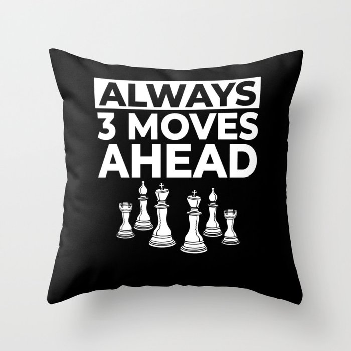 Chess Board Player Opening Game Beginner Throw Pillow