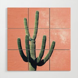 Cactus Mexican Succulent Boho Mexico Desert Pink Tropical Galaxy  Wood Wall Art