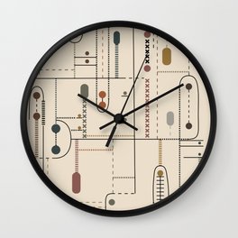 Abstract Earth Circuit Wall Clock