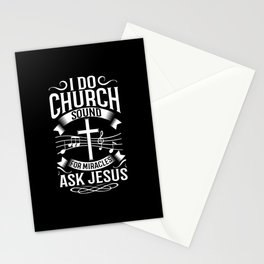 Church Sound Engineer Audio System Music Christian Stationery Card