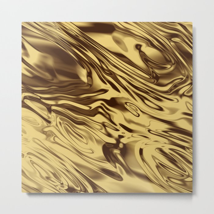 Gold Silk Metal Print
