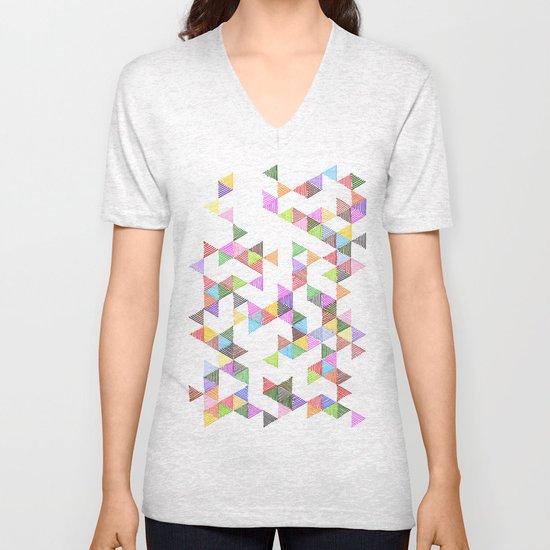 Technicolour Raindrops Unisex V-Neck