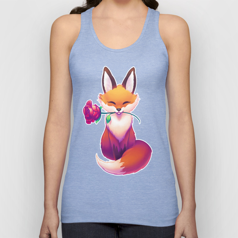 The Fox And The Rose Garden Unisex Tank Top By Bytesizedshorts